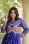 Ka 1271 Georgette Bandhani Print Work Navratri Gown Collection